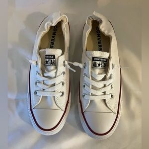Brand New White Converse All Star Shoes - Size 8.5